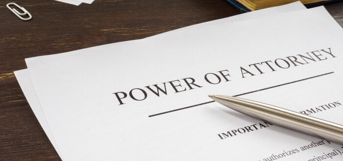 A power of attorney document